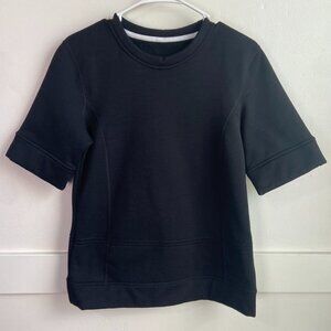Lululemon Black Peplum Short Sleeve Sweatshirt Pullover